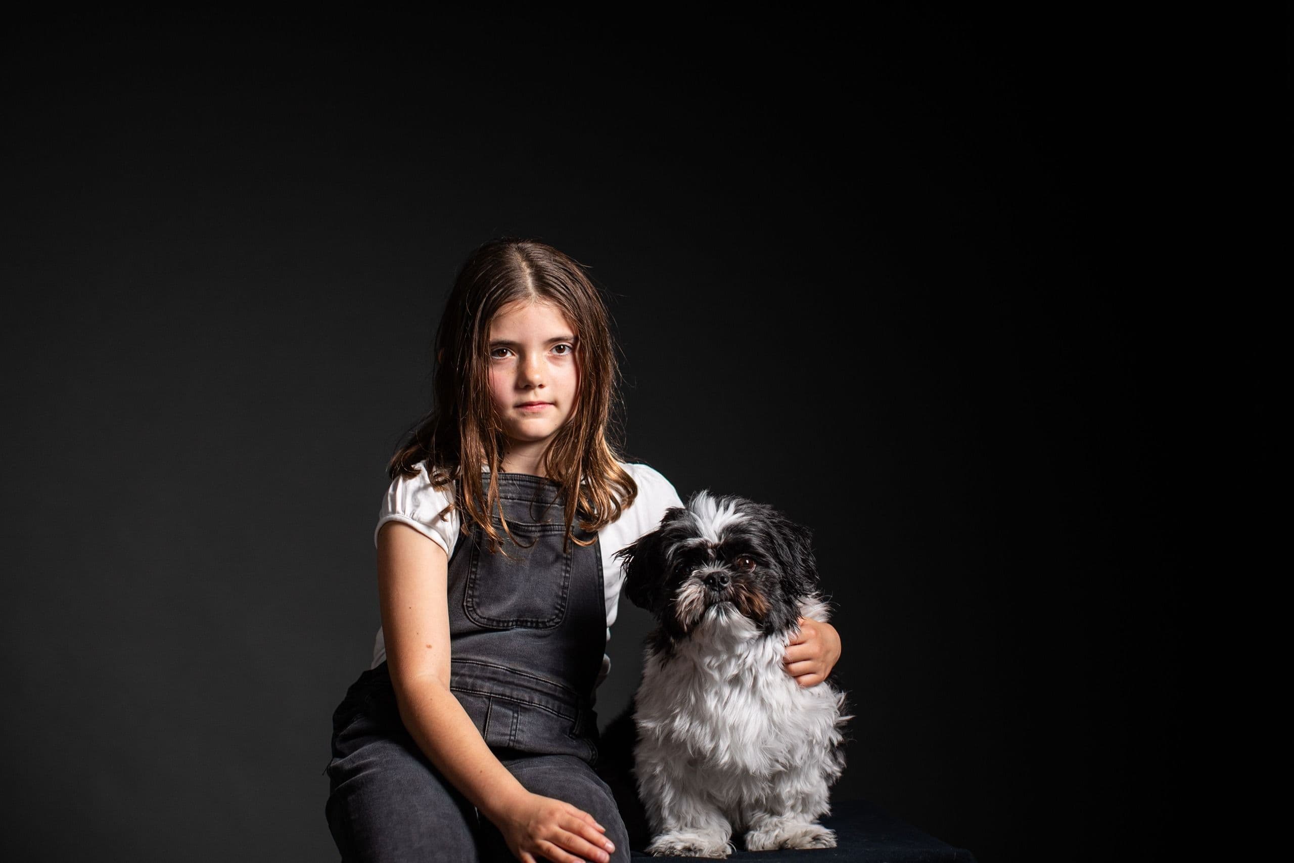 Girl with her dog